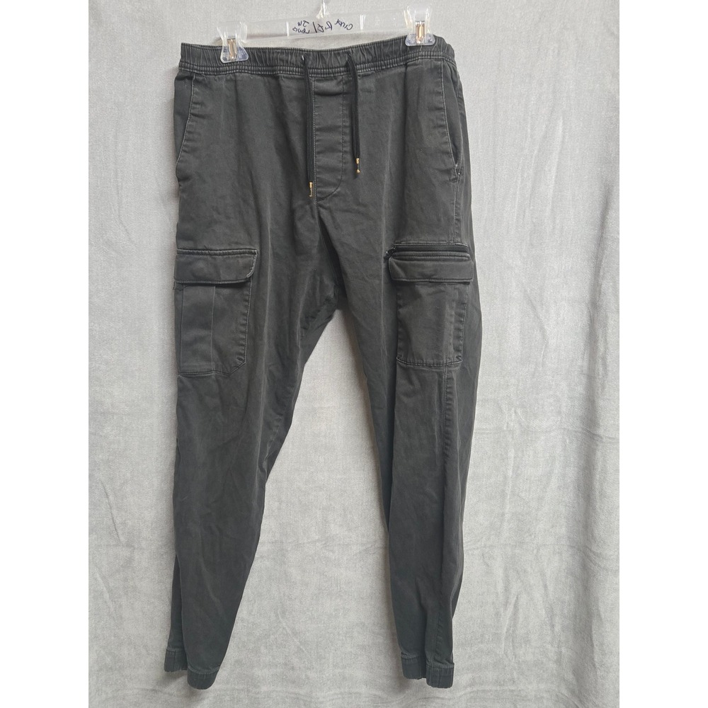 Hollister Mens Skinny Jogger Cargo Pants Black Advanced Stretch XL 330P2263